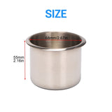 Top-24Pcs Universal Marine Boat 68X55mm Stainless Steel Drop In Drink Cup Holder For Poker Table Couch