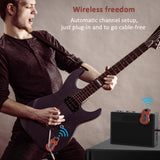 ammoon Wireless System Audio Digital Guitar Transmitter Receiver Built-in Rechargeable Battery 100 Feet Transmission