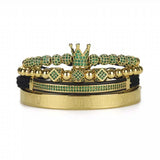 Polygonal Braided Bracelet Roman Lettering Bracelet