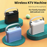 20W Bass Sound KTV Portable Dual Handheld Wireless Microphone System, 5.0 Bluetooth, For Family Karaoke, Parties And Church
