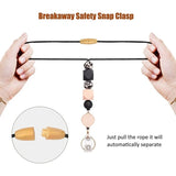 Retractable ID Badges And Keychain With PU Leather Holder Teacher Lanyards Breakaway For Women