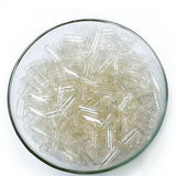 100Pcs Wholesale Standard Size 00 0 1 # Empty Shell Gelatin Clear Transparent Hollow Seperated Capsules