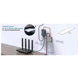 For PoE Injector 150W Dish Cable Adapter RJ45 Car DC Step UP Converter 12V to 48V for Stark V2 Outdoor