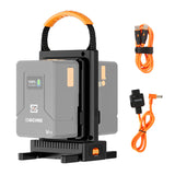 Dual-Channel V-Mount Lock Battery 100W USB-C PD Fast Charger for Most V Mount DC Input D-Tap Output
