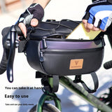 ESLNF Bicycle Mountain Handlebar Road Bike Front Tube Storage Bag Large Capacity Waterproof Stylish
