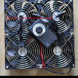 120mm Computer Fan with Speed Controller AC Plug Power Cord 110V 220V to DC 3V - 12V 2A Exhaust Coog Router Grow Tent Plant