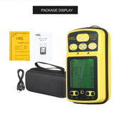 Professional SMART SENSOR ST8990 Monitor Rechargeable 4in1 O₂ LEL CO H₂S Gas Detector Tester Sensor with Backlight Alarm