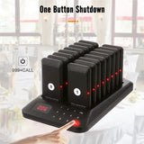 Pagers Wireless Calg System Buzzer Restaurant Bar 16 Pager Receiver with 1 Keypad Transmitter Guest Paging Cafe Coaster