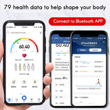 Smart Bathroom Body Weight Scale Withbody Composition Monitor Withbluetooth Sync Data And Fiess App