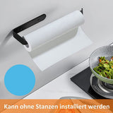 No Drilling 2 Pieces Hooks +Towel Holder Self-Adhesive Towel Rail For Bathroom Kitchen Toilet