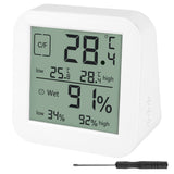 Hygrothermograph Dual LCD Digital Humidity and Temperature Meter Tester Indoor Table Clock Touching Screen Gauge