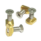 4Pcs M8 Mounting Brass T-Nuts for All Hydrofoil Tracks Outdoors Surfing Accessories Gold