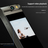 2K Wearable Body Cam Clip-on Camera Camcorder 180° Rotatable Lens LED Fill Lights Back Clip Outdoor Video Recording