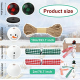 150Pcs 16Mm 20Mm Christmas Print Wood Beads For Decor DIY Craft Supplies Easy Install