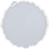 Epoxy Kit 10 Inch Fruit Plate Irregular Round Silicone Resin Tray Mold For Beginners With 2 Pcs Gold Handles