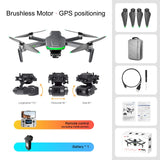 S155 Drone 360° obstacle avoidance 6000M Transmission GPS positioning Three-Axis Anti Shake Gimbal Aerial Vehicle Control Toy