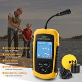 LUKY FFC1108-1 LCD Screen Portable Wired Fish Finder 100M Depth Range Sonar Echo Sounders Fishfinder Fishing Tackle