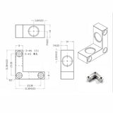 Mini Right Angle Commutator Micro 90 Degree 1:1 Bevel Gearbox DIY Self-Assembly Model Drive Box Out Shaft Diameter 4MM/5MM