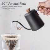 1pc, 304 Stainless Steel Mini Pour Over Coffee Kettle - 350ml/12oz - Manual Coffee Pot - Retro Coffee Kettle