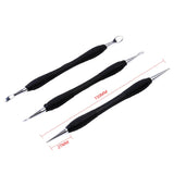 3PCS/Set Leather Craft Tool Modeling Point Stylus Modelling Carving Tool Spoon Balls Embossing Carving Blade Press Tool