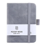 Stylish Portable Diary Notebook with Elastic Strap Bookmark Ribbon Design for Home