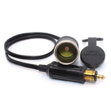 30CM Extend Powerlet Hella Male Plug to Standard Cigarette Lighter Socket Adapter male DIN plug For European motorcycles