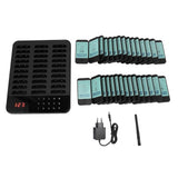 1 to 30 Wireless Calling System Vibration Buzzer Flash Guest Waiting Pager for Restaurant 500M Distance 1?999s Setting EU Plug