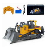 For Huina 569 Alloy RC Truck Bulldozer Car 1:16 Remote Control Electric Tractor  Fg