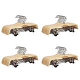 10 Pack Wooden Trousers/Skirt Hangers with Coat Clothes Hangers