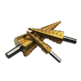 3PCS 412mm 420mm 432mm HSS Straight Groove Step Drill Bit Woodworking Tools Drill Bit Set Titanium Coated Metal Hole Cutter bit