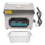 Ultrasonic Cleaner Sonic Cleaning Machine Heater 40kHz 6L Capacity for Jewelry Glasses EU Plug 220V