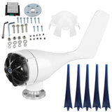 200W Wind Turbines Generator 5 Blades 12m/s Low Nosie Power Supply for Boats Mobile HomesBlue 12V