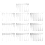 10 Pcs Animal Barrier Fence No Dig Garden Fencing Alloy Steel Rustproof Outdoor Dog Rabbits Fence 60.96x38.1cm/24x15in
