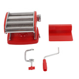 Pasta Maker Machine Sucker Type Household Stainless Steel Small Multifunction Noodle Press Manual Noodle Rolling Machine Red Suction Cup 2 Knives