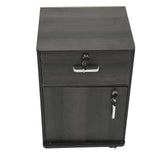 Mobile File Cabinet Multiple Drawers Sturdy Under Desk Rolling File Cabinet with Locks Wheels for Home Office Walnut Color