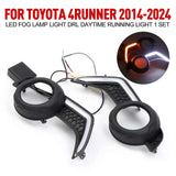 1x For Toyota 4Runner 2014-2024 LED Fog Lamp Light DRL Daytime Running Light Set