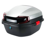 Electric Vehicles Rear Box Large Capacity Smooth Surface Color Blocking for Motorcycle Electromobile Silver White