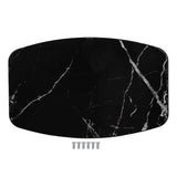 Solid Wood Tabletop Waterproof Removable Tea Table Top for Camper RV Car Yacht Floating Bridge Deck Terrace Black Marble