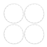 4PCS 20in Wheel Rim Protection Ring Wheel Edges Trim Tire Decoration Accessories Replacement For Tesla Model Y White