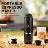 Electric Portable Coffee Maker 19 Bar 100W Wireless Heating Travel Coffee Maker Machine for Travel Camping Office Home