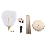 Ostrich Plume Floor Lamp Iron Art 61 Inch LED USB Stepless Dimmable Modern Decorative Standing Lamp for Bedside Living Room White