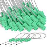 (Green) 120 Steel Cable Seals Metal Security Seal Numbered Metal Truck Trailer Seals Security Tags Tamper Ev