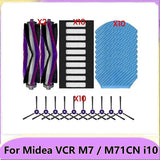 32pcs For Midea Vcr M7 M71cn I10 Robot Vacuum Parts Main Roller Side Brush Hepa Filter Mop Cloth