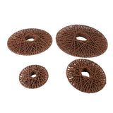 Basket Wall Decor Handcrafted Round Woven Wall Decors for Living Room Hallway Dining Room Dark Coffee 4pcs Set