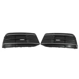 Front Bumper Fog Light Insert Cover AU0807118 Left Right Side Grille Bezel Trim for Q5 2018?2020 Chrome Plated Stripe