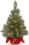 National Tree Company Prelit Artificial Mini Christmas Tree Includes Small Lights And Cloth Bag Base