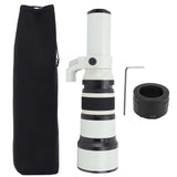 500mm F6.3 Fixed Focus Telephoto Lenses Astronomical Telescope Lenses with T2 SL Adapter Ring Port White