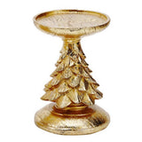 For Retro Resin Christmas Tree Candlestick Festive Decoration C