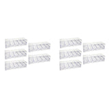10X Clear Acrylic Poker Chip Rack with Cover/Casino Chip Tray with Lid, Holds 100 Chips Each