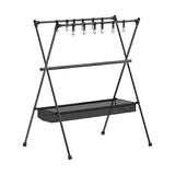 Threebar Frame Camping Rack Folding Ultralight Camping Tripod Travel Sundries Hanger 50x68x88cm